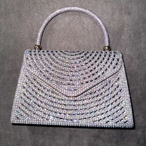 Silver Iridescent Structured Purse *Never Used*